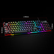 Lei Wolf T20 Beleuchtete Gaming & Office Tastatur – Wasserabweisend | Hintergrundbeleuchtung | Kabelgebunden