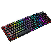 Lei Wolf T20 Beleuchtete Gaming & Office Tastatur – Wasserabweisend | Hintergrundbeleuchtung | Kabelgebunden
