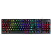 Lei Wolf T20 Beleuchtete Gaming & Office Tastatur – Wasserabweisend | Hintergrundbeleuchtung | Kabelgebunden