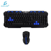 Wireless Tastatur & Maus Set – Kabelloses 2,4-GHz-Set mit LED-Beleuchtung & 1000-DPI-Maus