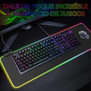 XXL RGB Gaming Mauspad – 90 × 40 cm | LED-Beleuchtung | 4 mm dick | Wasserabweisend