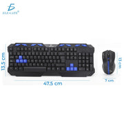 Wireless Tastatur & Maus Set – Kabelloses 2,4-GHz-Set mit LED-Beleuchtung & 1000-DPI-Maus