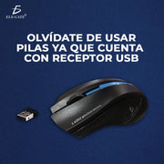 Wireless Tastatur & Maus Set – Kabelloses 2,4-GHz-Set mit LED-Beleuchtung & 1000-DPI-Maus
