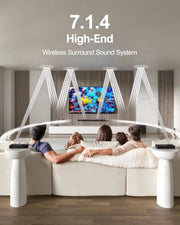 ULTIMEA Nova S90 7.1.4 Dolby Atmos Soundsystem – 740W Peak | 12 Treiber | Wireless Subwoofer & Surround Speaker
