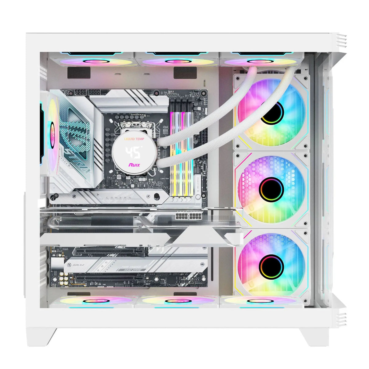 Micro-ATX Gaming PC-Gehäuse – Mid Tower | Optimierter Airflow | Glas-Seitenfenster
