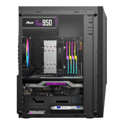 Hochwertiges RGB Gaming PC-Gehäuse – ATX | Tempered-Glass-Seitenpanel | USB 3.0