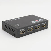 4K HDMI-Splitter 1×4 – 1 Eingang auf 4 Bildschirme | 4K@30Hz Signalverteiler für TV, Monitor, Beamer & Konsole