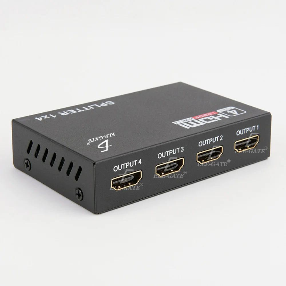 4K HDMI-Splitter 1×4 – 1 Eingang auf 4 Bildschirme | 4K@30Hz Signalverteiler für TV, Monitor, Beamer & Konsole