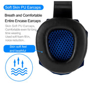 Gaming-Headset mit RGB – Kabelgebundene Stereo-Kopfhörer mit Mikrofon & 40-mm-Treibern | 3,5-mm-Klinke für PC, PS4, PS5 & kompatible Xbox-Systeme