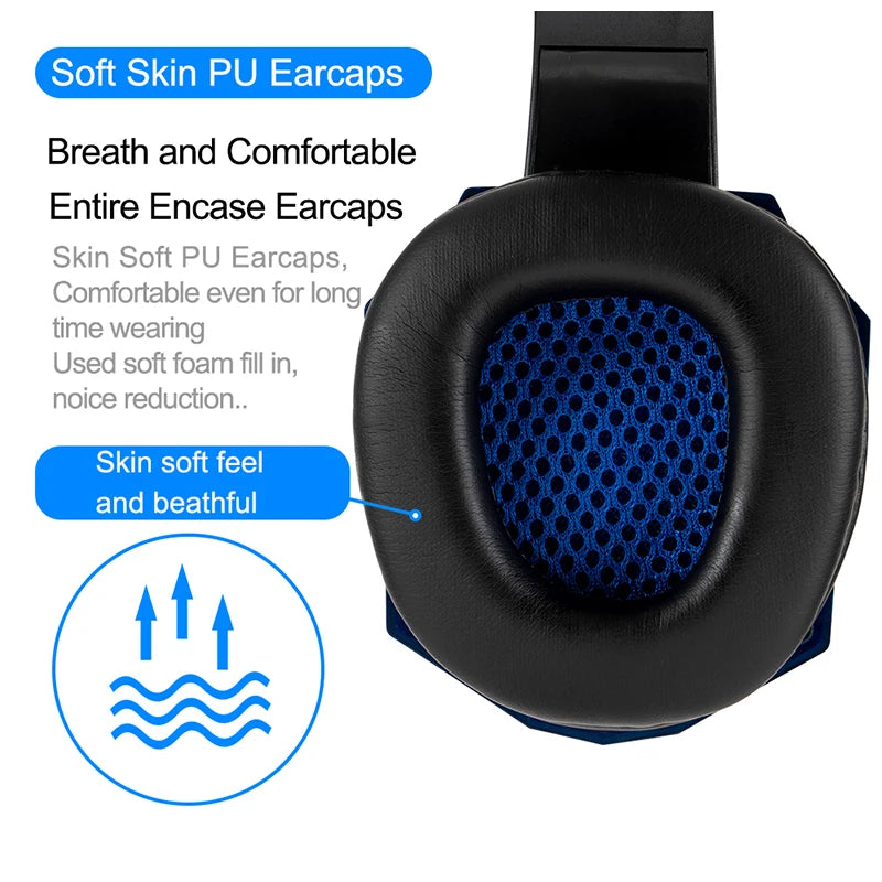 Gaming-Headset mit RGB – Kabelgebundene Stereo-Kopfhörer mit Mikrofon & 40-mm-Treibern | 3,5-mm-Klinke für PC, PS4, PS5 & kompatible Xbox-Systeme