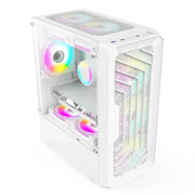 Penco Gaming PC-Gehäuse – Mesh-Front | Glas-Seitenpanel | ATX / Micro-ATX / ITX
