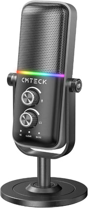 CMTECK XM600 RGB Gaming-Mikrofon – USB Kondensatormikrofon für Streaming, Podcast & Recording