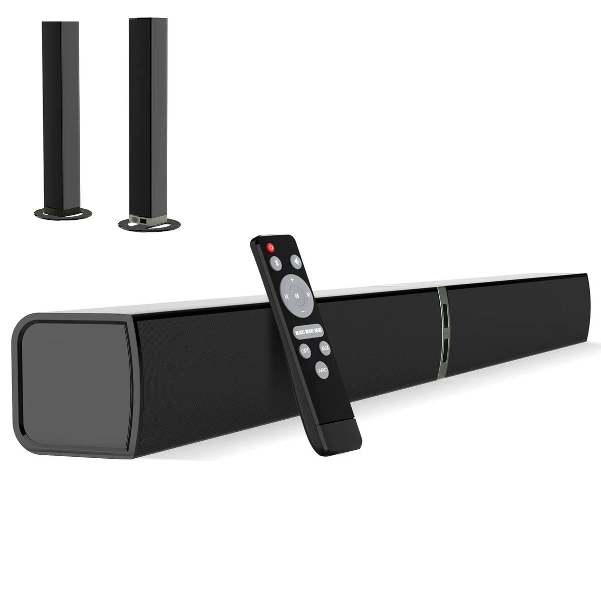 Cowin 80W 2.0 Soundbar – TV-Lautsprecher mit 4 Speakern, Bluetooth & HDMI | Optical/AUX, DSP & Fernbedienung für TV und Heimkino