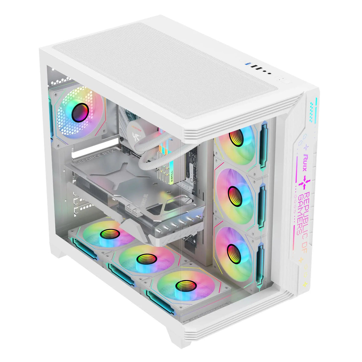 Micro-ATX Gaming PC-Gehäuse – Mid Tower | Optimierter Airflow | Glas-Seitenfenster