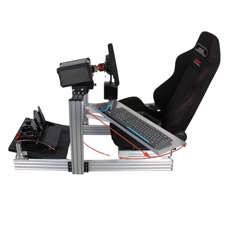 Sim Racing Cockpit aus 6063 Aluminium – Modulares T-Slot Racing Rig aus Aluminiumprofil | Stabiler Simulator-Rahmen für Lenkrad, Pedale & Racing-Sitz