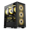 Premium ATX Gaming PC-Gehäuse – Tempered Glass | Schwarzes Gaming-Tower Case