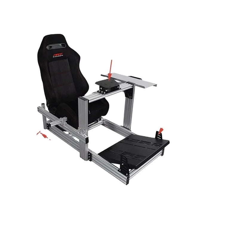 Sim Racing Cockpit aus 6063 Aluminium – Modulares T-Slot Racing Rig aus Aluminiumprofil | Stabiler Simulator-Rahmen für Lenkrad, Pedale & Racing-Sitz