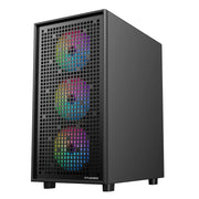 Penco Vertikales M-ATX Gaming PC-Gehäuse – Glas-Seitenpanel | Großzügiger Innenraum | Flexible GPU-Unterstützung