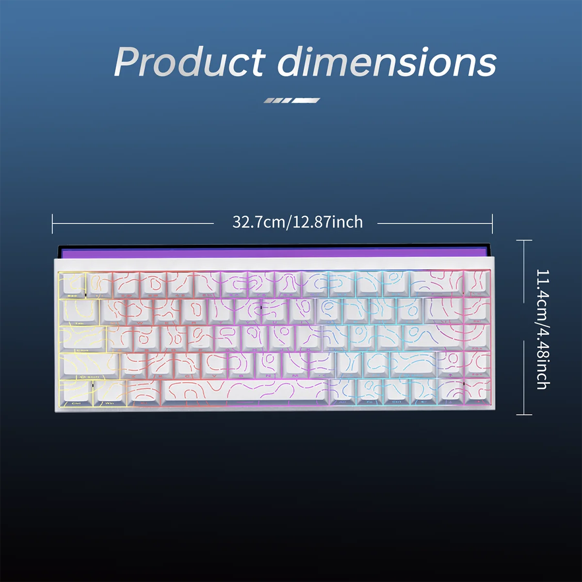 AJAZZ NK68 Mechanische Gaming Tastatur – 68 Tasten | RGB | Kabelgebunden | Englisches Layout