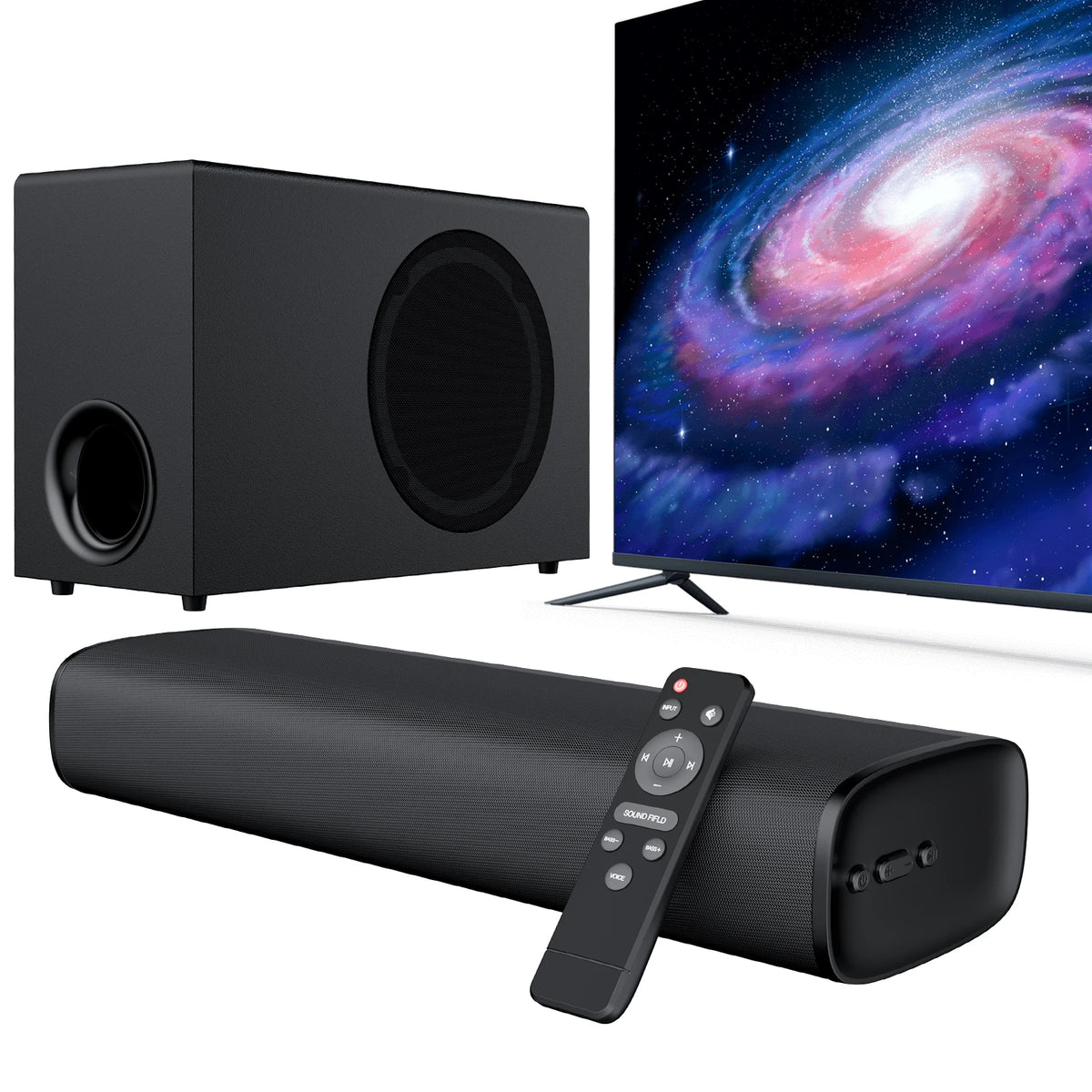 KY-MINIE 2.1 Soundbar mit Subwoofer – 110W TV Soundsystem | 5,25" Bass | DSP | Kraftvoller Heimkino-Sound für TV, Gaming & Musik