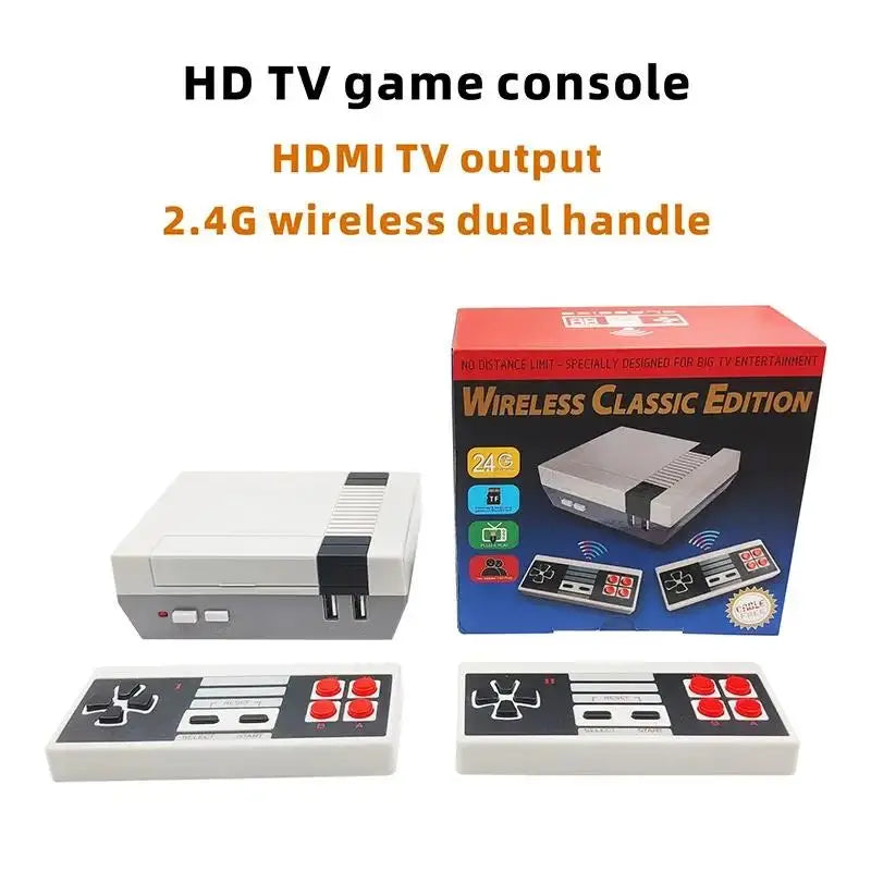 8-Bit Mini Retro TV Spielekonsole – Rot/Weiß mit 2,4-GHz Wireless Controllern