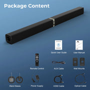 Cowin 80W 2.0 Soundbar – TV-Lautsprecher mit 4 Speakern, Bluetooth & HDMI | Optical/AUX, DSP & Fernbedienung für TV und Heimkino