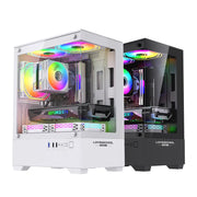 Gaming PC Full-Tower Gehäuse – Tempered Glass Seitenfenster, robustes Stahlgehäuse & USB 3.0 | ATX/ITX
