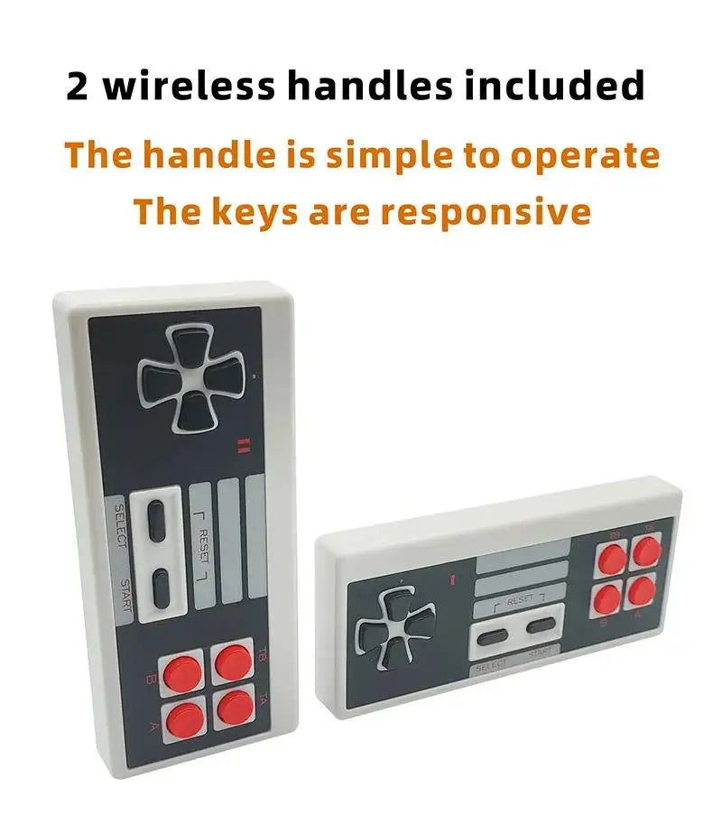 Retro 8-Bit TV-Spielekonsole – 3000 Games & kabellose 2,4-GHz-Controller | Mini Retro Gaming Console