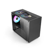 Kompaktes Gaming PC-Gehäuse – Micro-ATX & Mini-ITX | Schwarzes Mid-Tower Computergehäuse