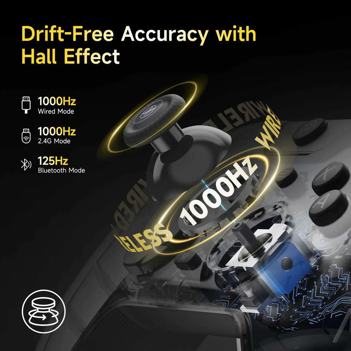 EasySMX X05 Pro Gaming Controller – Hall-Effekt-Joysticks | Dual-Stage Hall-Trigger | 2 programmierbare Tasten | PC Gamepad