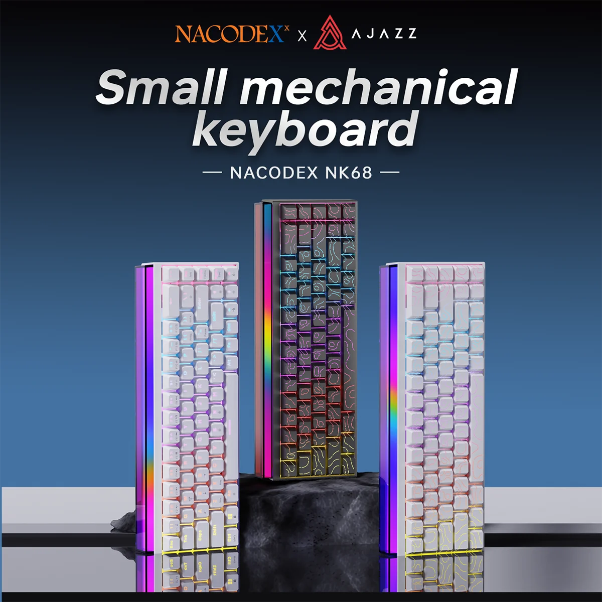 AJAZZ NK68 Mechanische Gaming Tastatur – 68 Tasten | RGB | Kabelgebunden | Englisches Layout