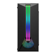 Hochwertiges RGB Gaming PC-Gehäuse – ATX | Tempered-Glass-Seitenpanel | USB 3.0