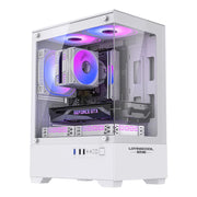 Penco Gaming PC-Gehäuse – Mesh-Front | Glas-Seitenpanel | ATX / Micro-ATX / ITX