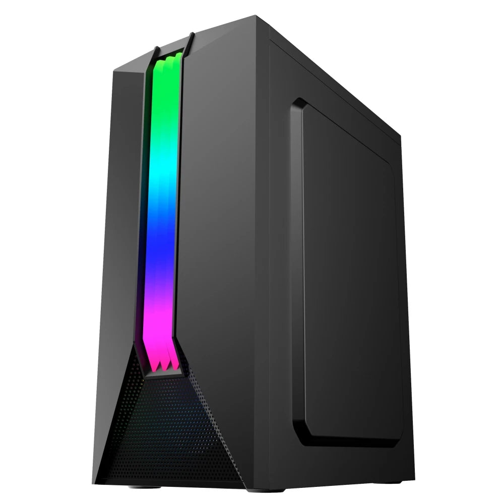Hochwertiges RGB Gaming PC-Gehäuse – ATX | Tempered-Glass-Seitenpanel | USB 3.0