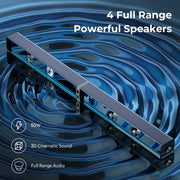 Cowin 80W 2.0 Soundbar – TV-Lautsprecher mit 4 Speakern, Bluetooth & HDMI | Optical/AUX, DSP & Fernbedienung für TV und Heimkino
