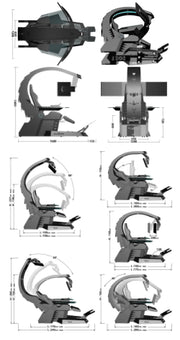 CLUVENS UNICORN Zero-Gravity Gaming Cockpit – Luxuriöse Simulator-Workstation mit Liegefunktion, Wärme & Massage | Premium Gaming- & Sim-Racing-System