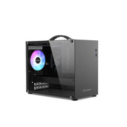 Penco Vertikales M-ATX Gaming PC-Gehäuse – Glas-Seitenpanel | Großzügiger Innenraum | Flexible GPU-Unterstützung