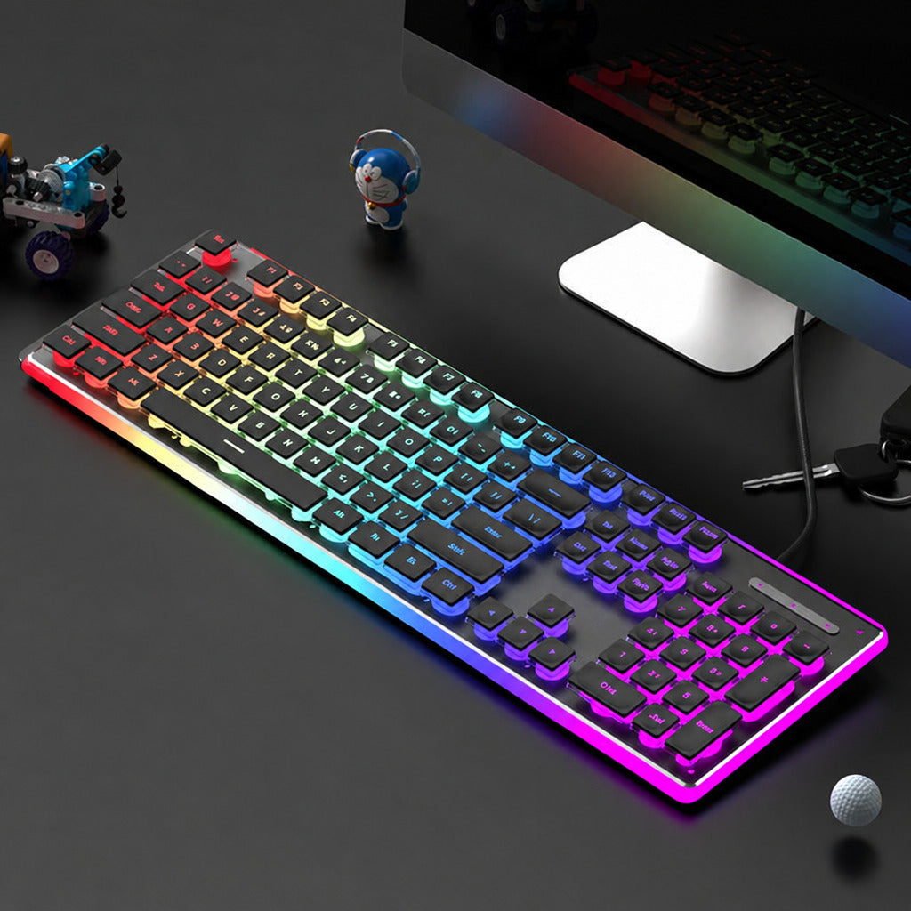 L1 Gaming Tastatur mit Beleuchtung – Leise & Wasserabweisend | Metallgehäuse | Mechanical Feel