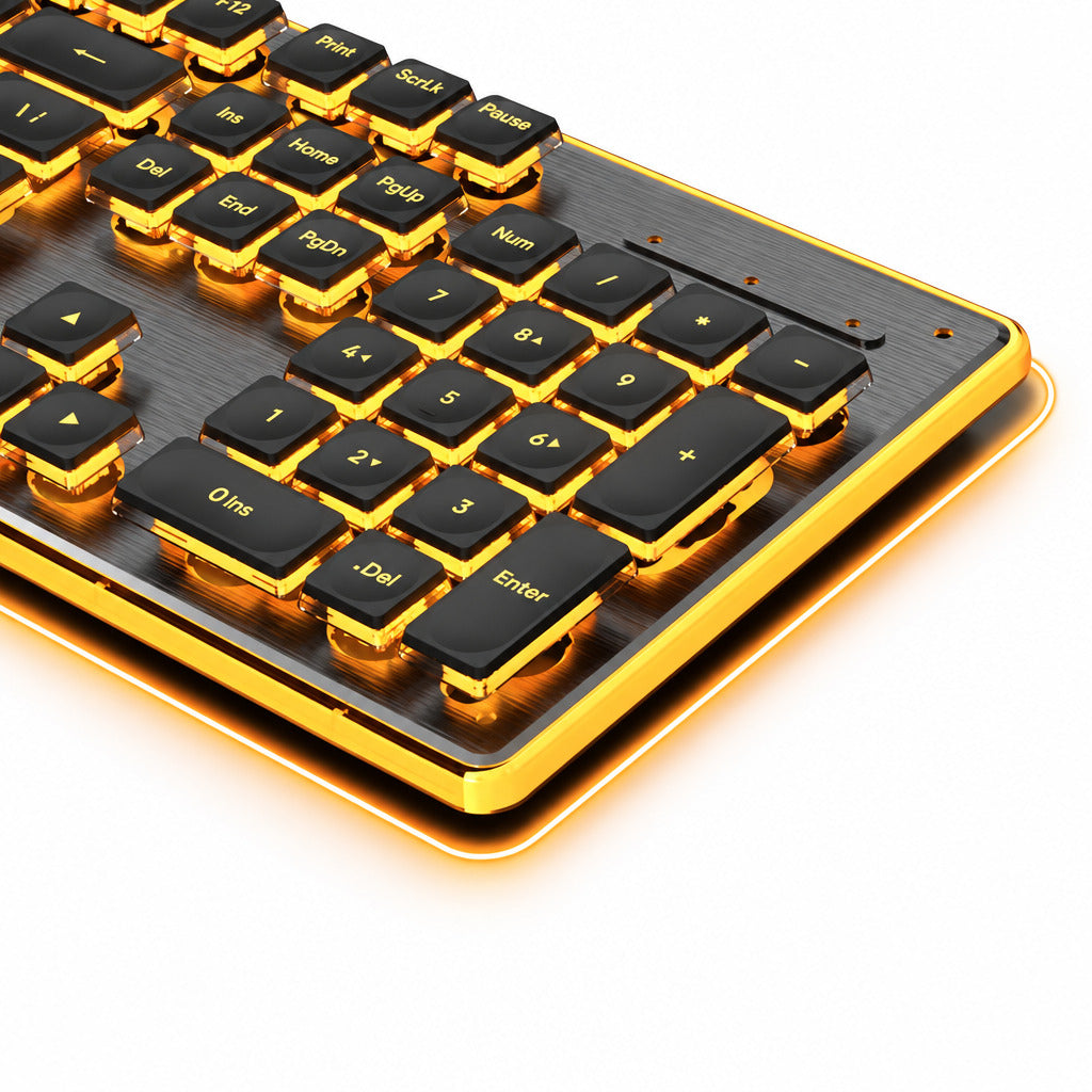 L1 Gaming Tastatur mit Beleuchtung – Leise & Wasserabweisend | Metallgehäuse | Mechanical Feel