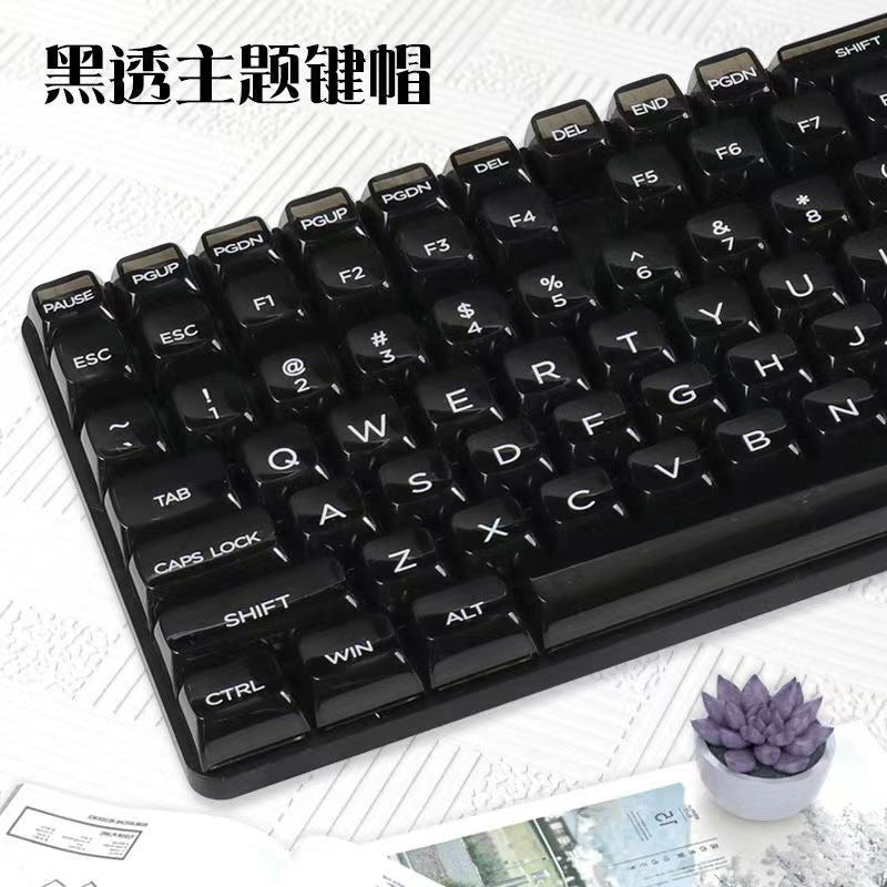Transparente Ice Crystal Keycaps – Komplettes Tastenkappen-Set für mechanische Tastaturen | Kompatibel mit 61 / 87 / 98 / 104 Tasten