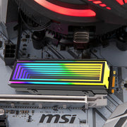 SSD-Kühler M.2 5V ARGB – RGB Heatsink für 2280 NVMe SSD mit Infinity-Mirror-Effekt | AURA Sync kompatibel & effiziente Wärmeableitung