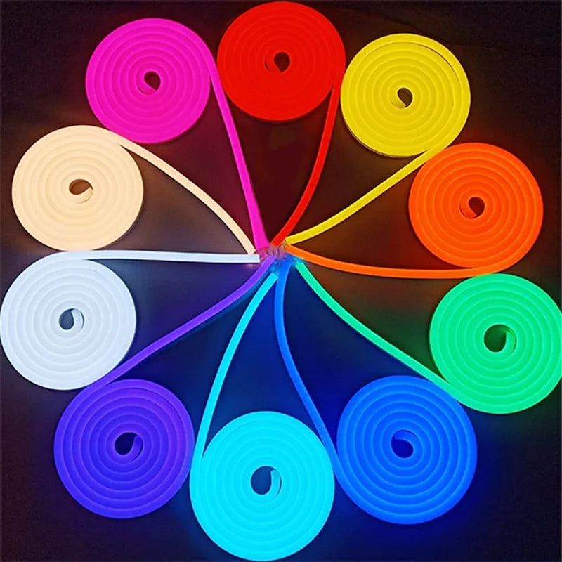 Acosh Neon RGB LED-Lichtschlauch 1–5 m – Flexibles USB Neon-Lichtband mit Fernbedienung & Farbwechsel | 5V Gaming-Beleuchtung für Zimmer & Setup