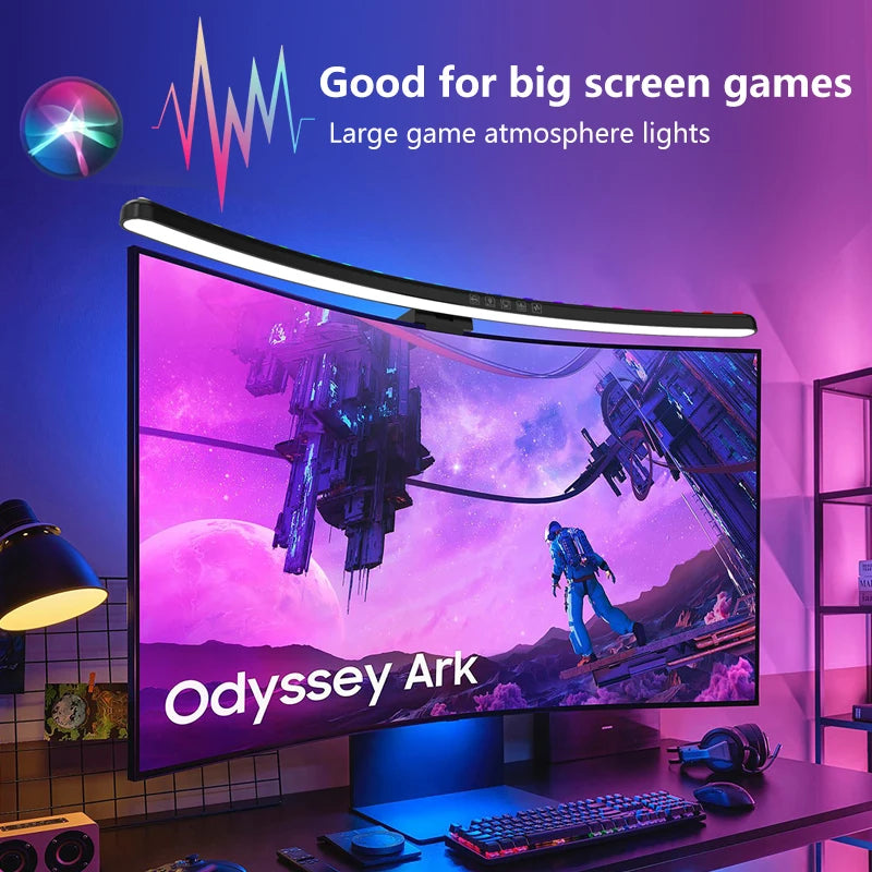 Monitor Light Bar – LED Bildschirmleuchte mit stufenloser Dimmung & einstellbarer Farbtemperatur | Optional mit RGB, Musik-Sync & Timer für Gaming, TV und Arbeitsplatz