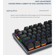 Mechanische RGB Gaming Tastatur – Beleuchtet, Ergonomisch & Kabelgebunden per USB für PC & Gaming