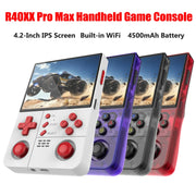 18.000+ Spiele Luxuglow R40XX Pro Max Retro-Handheld – 4,2" IPS-Display | Linux-System | RK3326 Quad-Core | 4500-mAh-Akku | 64/128 GB