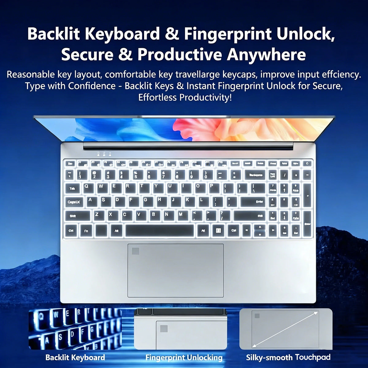FUCHU 15,6" Performance Laptop – Intel Core i9-9900 | 16 GB RAM | bis 2 TB M.2 SSD | Full HD 90 Hz | Windows 11