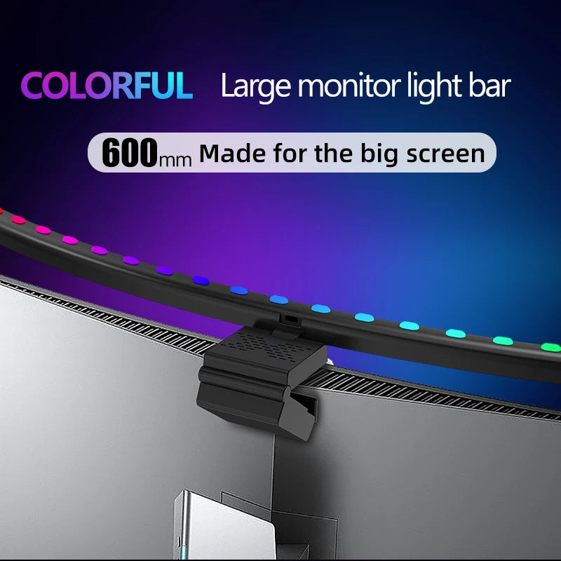 Monitor Light Bar – LED Bildschirmleuchte mit stufenloser Dimmung & einstellbarer Farbtemperatur | Optional mit RGB, Musik-Sync & Timer für Gaming, TV und Arbeitsplatz