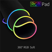 RGB Gaming Mauspad – Großes LED Deskpad mit 8 Lichtmodi, wasserabweisender Oberfläche & rutschfester Gummibasis | Gaming Mousepad für PC & Laptop