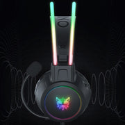 ONIKUMA RGB Gaming-Headset mit oder ohne Ohren und Ständer – Kabelgebundene Kopfhörer mit 50-mm-Treibern & flexiblem HD-Mikrofon | 3,5-mm-Headset für PC, PS4, PS5, Xbox & Nintendo Switch