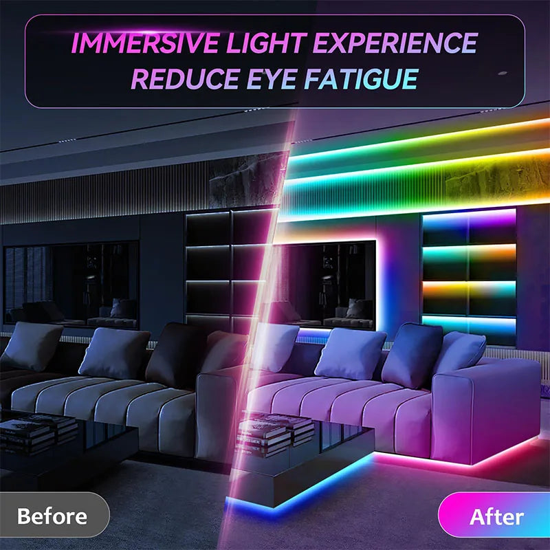 USB RGB LED-Strip mit App & Fernbedienung – 5V LED-Lichtband mit Farbwechsel, Timer & Musikmodus | Gaming-Zimmer, TV & Party-Beleuchtung
